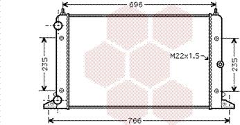 Van Wezel 58002247 - Radiaator,mootorijahutus www.avaruosad.ee