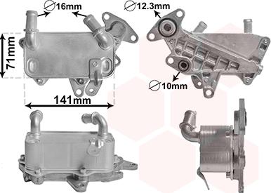 Van Wezel 58013705 - Eļļas radiators, Automātiskā pārnesumkārba www.avaruosad.ee