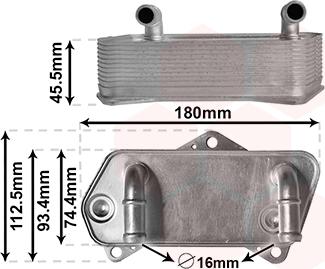 Van Wezel 58013701 - Oil Cooler, automatic transmission www.avaruosad.ee