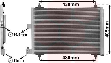 Van Wezel 09005173 - Condenser, air conditioning www.avaruosad.ee