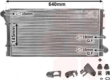 Van Wezel 17002295 - Radiaator,mootorijahutus www.avaruosad.ee