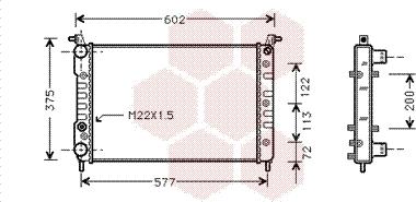 Van Wezel 17002224 - Radiator, engine cooling www.avaruosad.ee