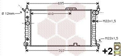 Van Wezel 37002169 - Radiaator,mootorijahutus www.avaruosad.ee