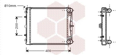 Van Wezel 74002037 - Radiaator,mootorijahutus www.avaruosad.ee