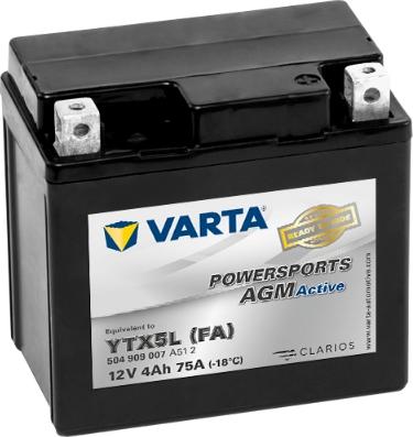 Varta 504909007A512 - Стартерная аккумуляторная батарея, АКБ www.avaruosad.ee