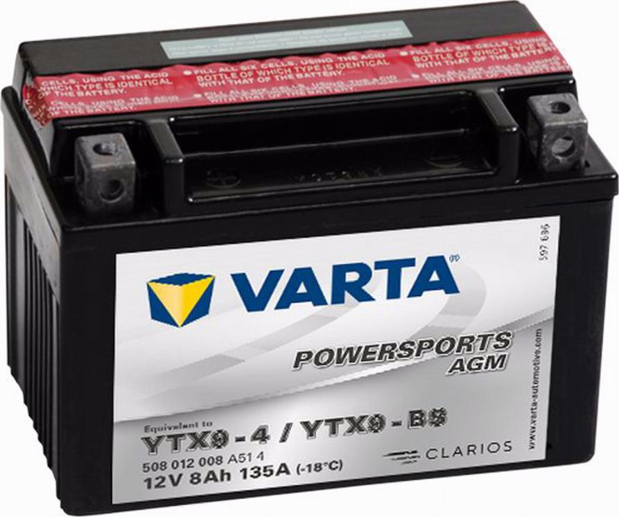 Varta 508012008 - Стартерная аккумуляторная батарея, АКБ www.avaruosad.ee
