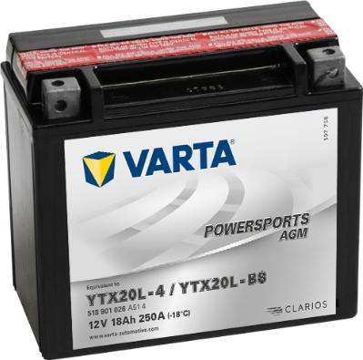 Varta 518901026A514 - Стартерная аккумуляторная батарея, АКБ www.avaruosad.ee