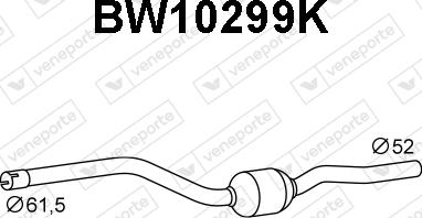 Veneporte BW10299K - Catalytic Converter www.avaruosad.ee