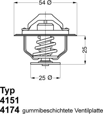 WAHLER 4174.79D - Thermostat, coolant www.avaruosad.ee