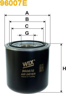 WIX Filters 96007E - Gaisa sausinātāja patrona, Gaisa kompresors www.avaruosad.ee