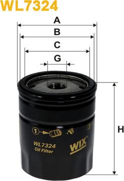 WIX Filters WL7324 - Oil Filter www.avaruosad.ee