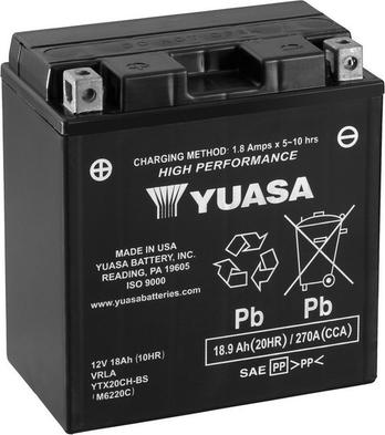 Yuasa YTX20CH-BS - Стартерная аккумуляторная батарея, АКБ www.avaruosad.ee