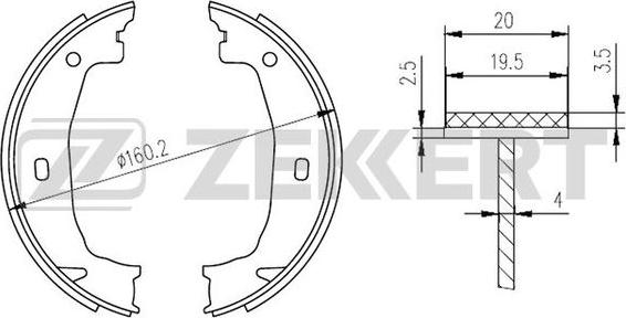 Zekkert BK-4274 - Brake Set, drum brakes www.avaruosad.ee