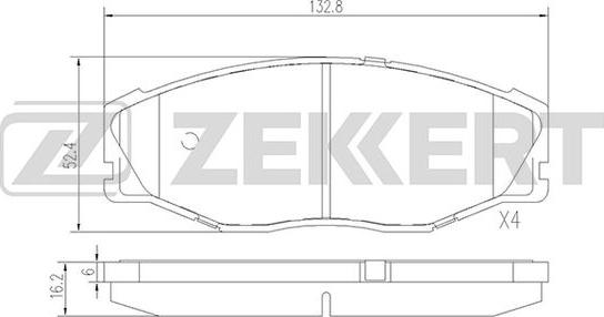 Zekkert BS-2085 - Bremžu uzliku kompl., Disku bremzes www.avaruosad.ee