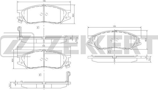 Zekkert BS-2323 - Bremžu uzliku kompl., Disku bremzes www.avaruosad.ee