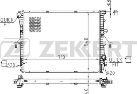 Zekkert MK-1556 - Radiaator,mootorijahutus www.avaruosad.ee