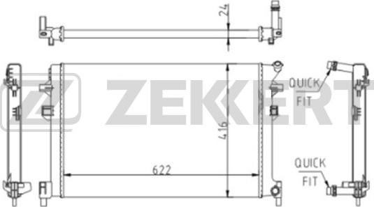 Zekkert MK-1617 - Radiaator,mootorijahutus www.avaruosad.ee