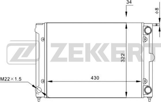 Zekkert MK-1029 - Radiaator,mootorijahutus www.avaruosad.ee