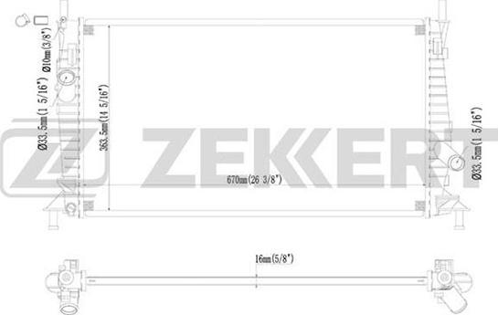 Zekkert MK-1128 - Radiator, engine cooling www.avaruosad.ee