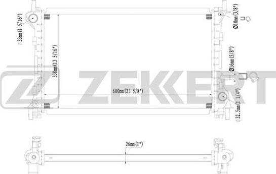 Zekkert MK-1122 - Radiaator,mootorijahutus www.avaruosad.ee