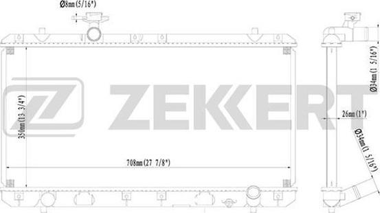 Zekkert MK-1223 - Radiator, engine cooling www.avaruosad.ee