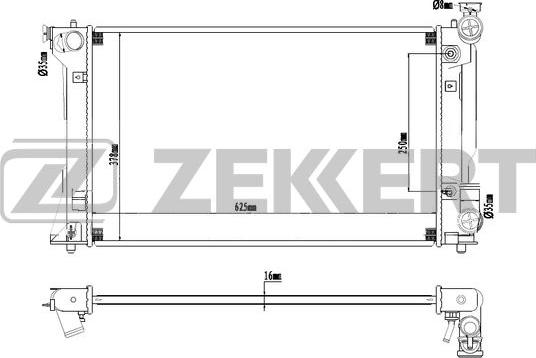 Zekkert MK-1274 - Радиатор, охлаждение двигателя www.avaruosad.ee