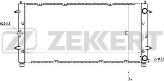 Zekkert MK-1276 - Radiaator,mootorijahutus www.avaruosad.ee