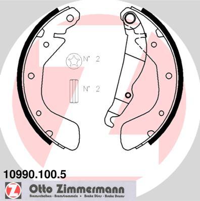 Zimmermann 10990.100.5 - Brake Set, drum brakes www.avaruosad.ee