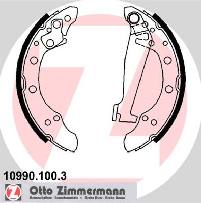 Zimmermann 10990.100.3 - Brake Set, drum brakes www.avaruosad.ee