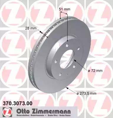 Zimmermann 370.3073.00 - Disque de frein www.avaruosad.ee