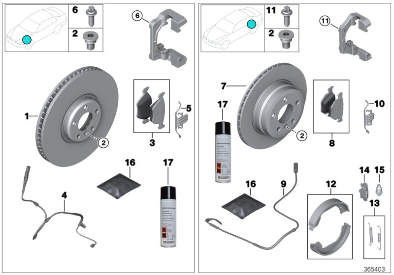 BMW 34116857096 - Repair kit, brake pads asbestos-free www.avaruosad.ee
