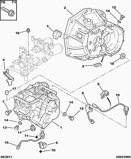 CITROËN/PEUGEOT 2529 S8 - Engine clutch housing manual gearbox: 01 pcs. www.avaruosad.ee