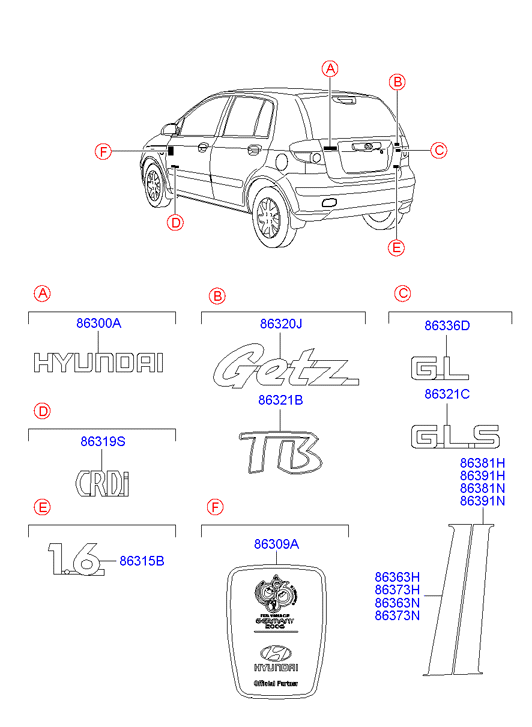 Hyundai 863142D001 - Tagaluugi embleem www.avaruosad.ee