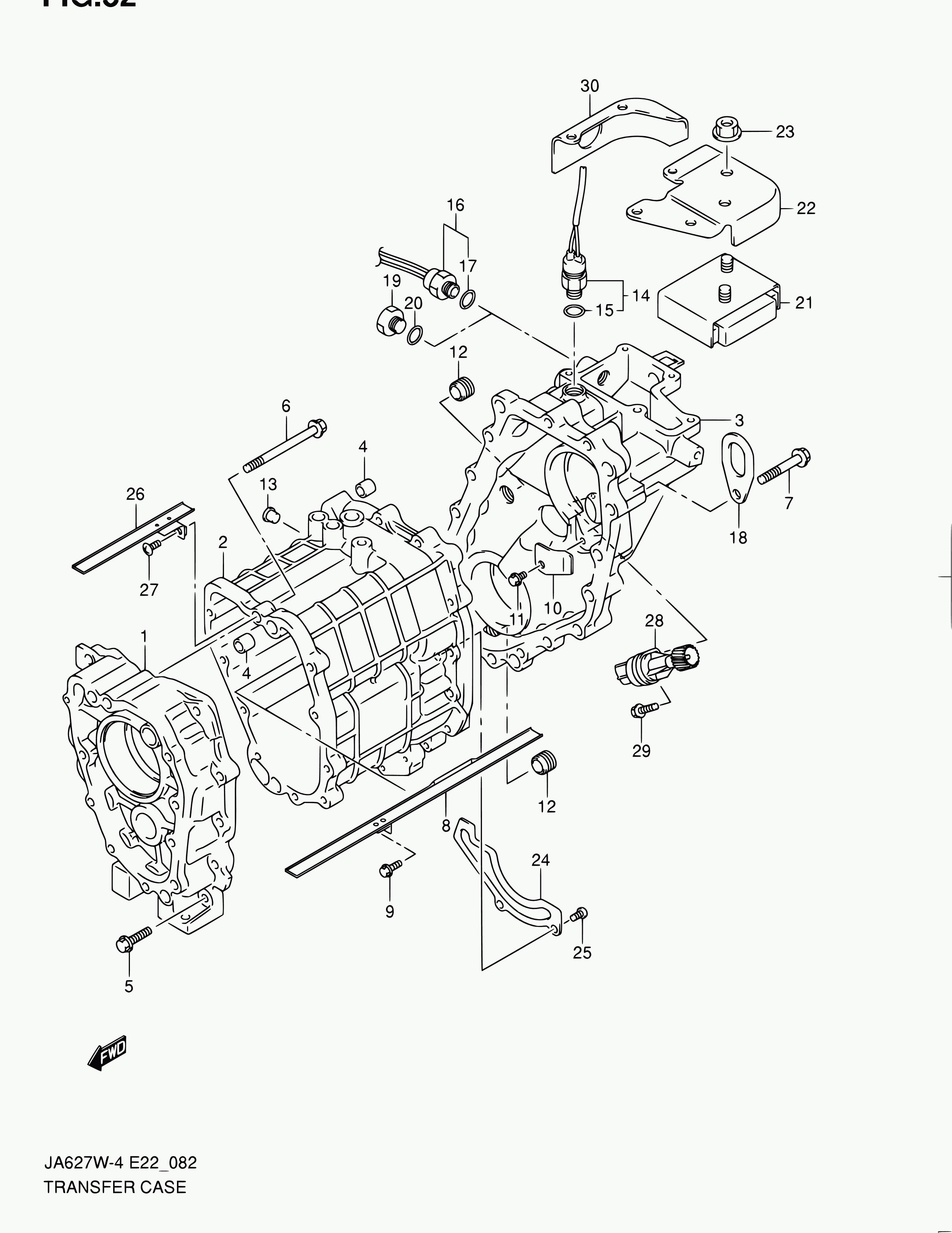 Suzuki 37680-60A01 - 82 - transfer case: 1 pcs. www.avaruosad.ee