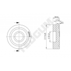 Tõstepadi ümar 116x32mm(auk 52mm)