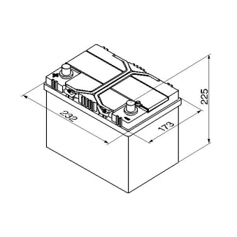 Bosch S4 025 60Ah 540A 232x173x225 +-, 0092S40250