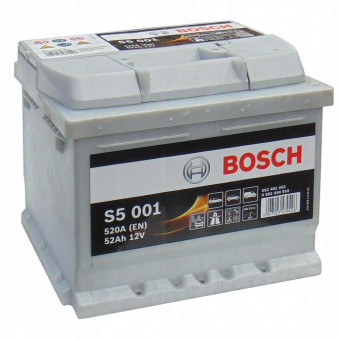 Bosch S5 001 52Ач 520А 207x175x175 --+, 0092S50010