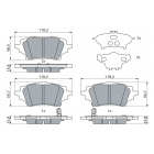 BP2529 piduriklotsid CH-R taga