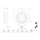 BD2114 brake disc Kia rear coated