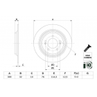 BD2945 rear brake disc Kia-Huyndai
