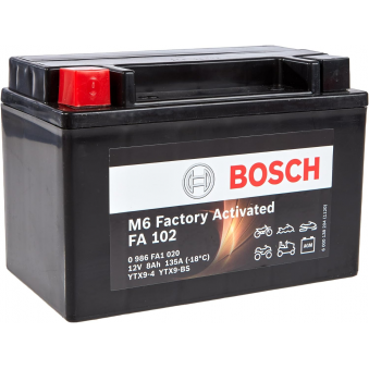 Bosch 8Ah 120A YTX9-BS 152x88x106mm+-, 0986FA1020