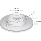 Brake Disc TOPRAN 7D0615301C