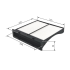 Cabin filter M2262