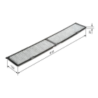 Cabin carbon filter R2424