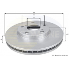Brake disc Avensis Verso 01 -> 02,Camry