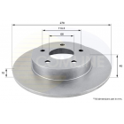 Brake disc Almera 00- BDC5238