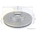 Brake disc front axle