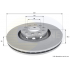 Brake disc front axle