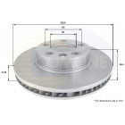 brake disc Porsche Cayenne left