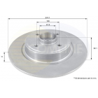 Brake disc Megane WITH BEARING -2003